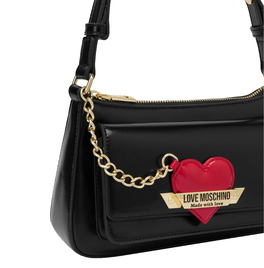 LYS01976 Love Moschino With Love Nero Shoulder Bag