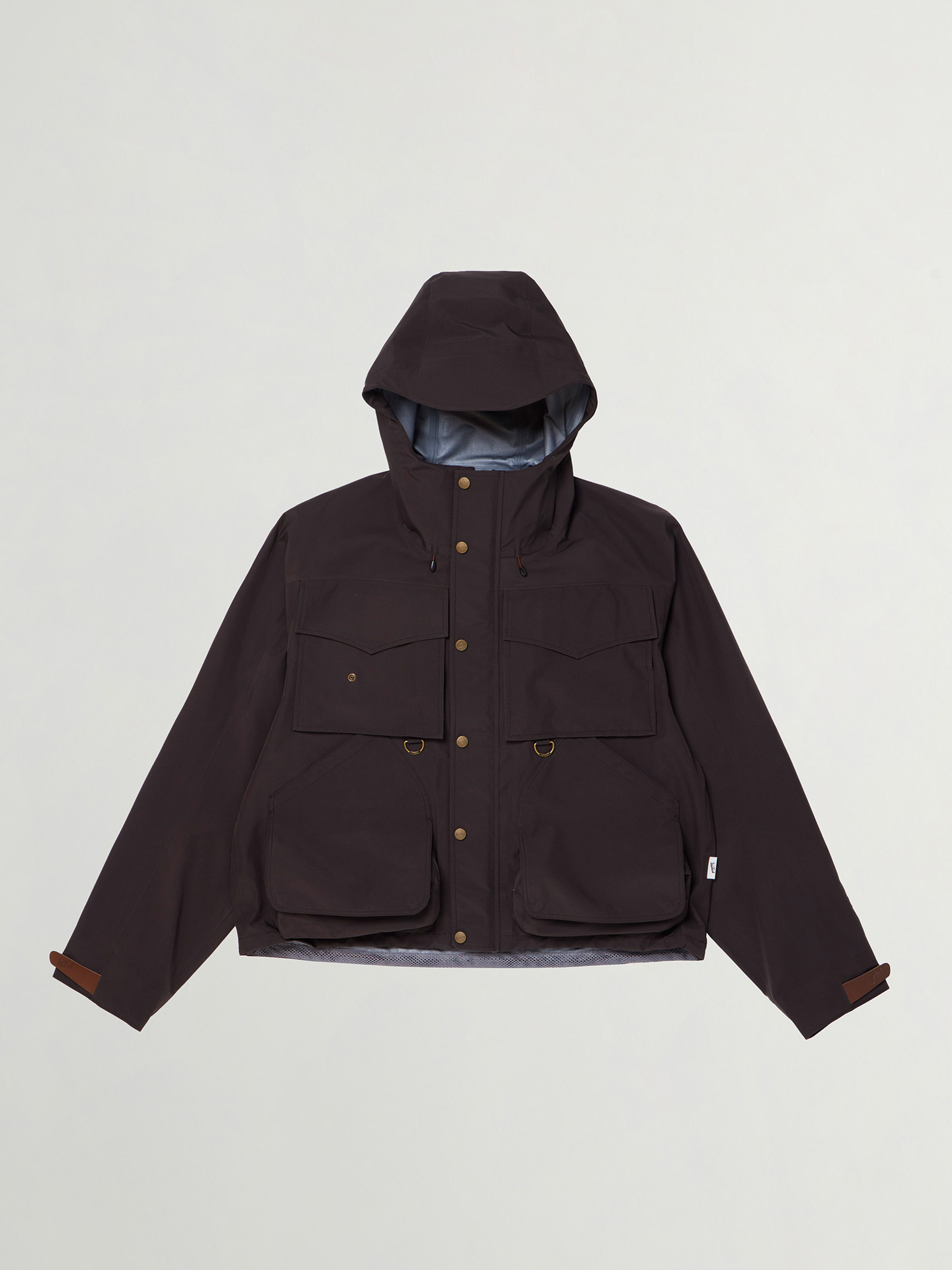 WOOLRICH GORE-TEX 3LAYER FISHING JACKET CHARCOAL