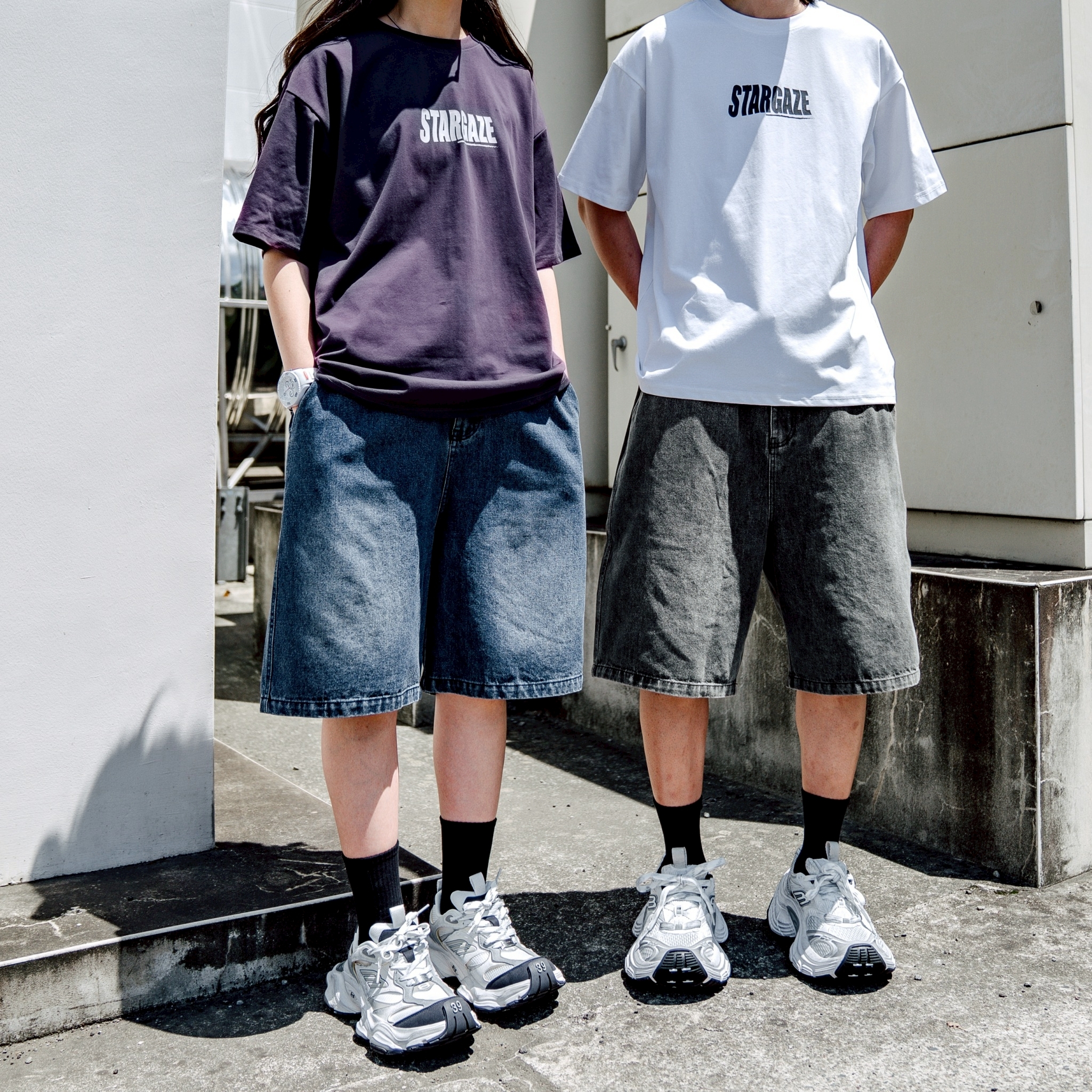 #預購 SBG 寬鬆過膝牛仔短褲 SB5006 兩色