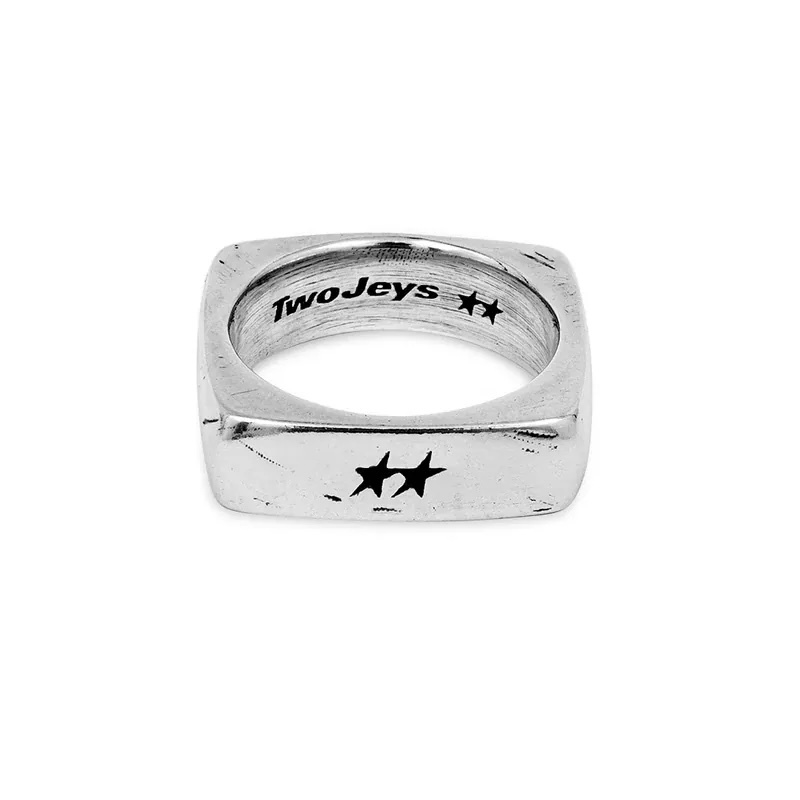 Twojeys-Single Geometry Ring 極簡幾何方塊戒指