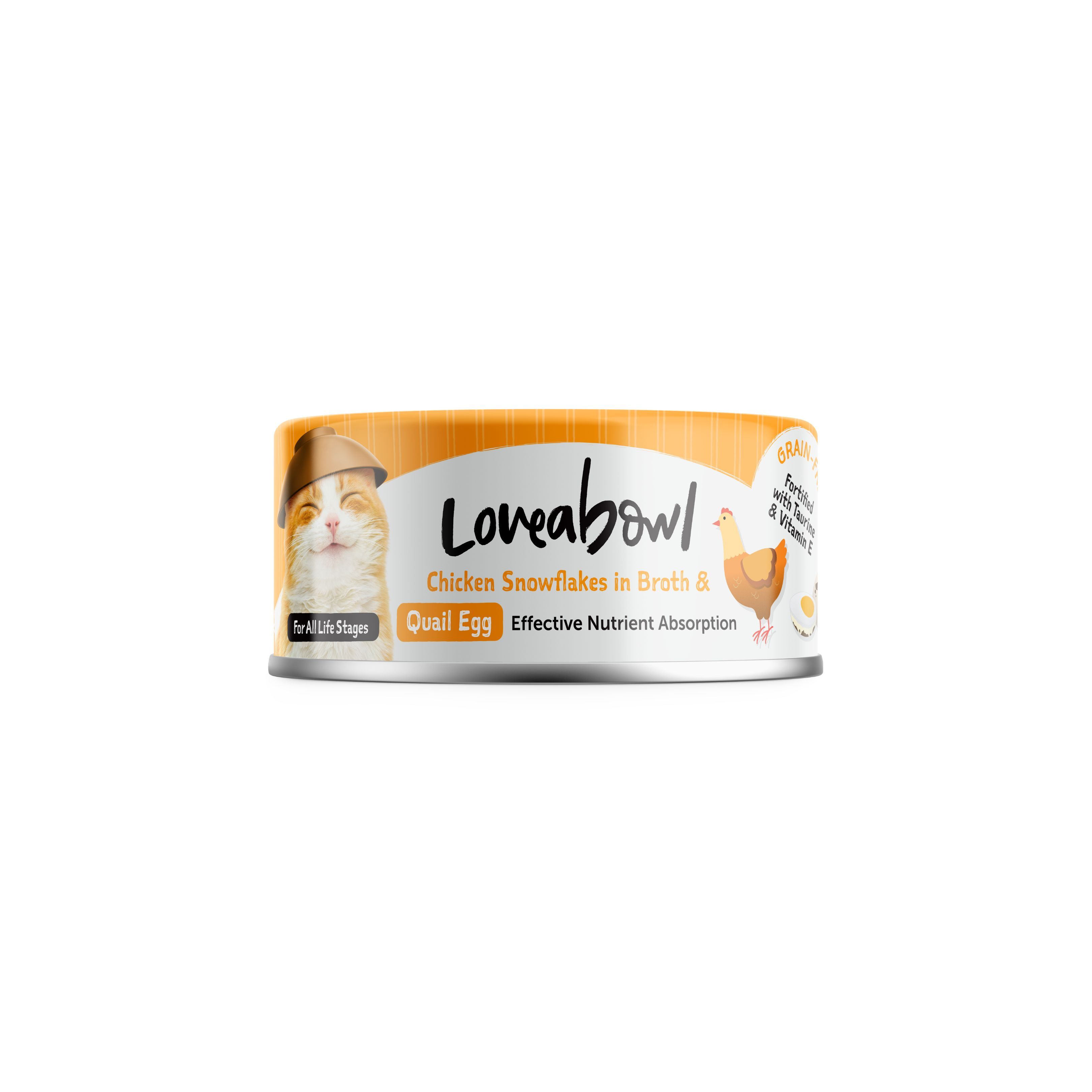 Loveabowl 有營嫩雞鵪鶉蛋貓罐頭 70g (Exp: Jul-2027)