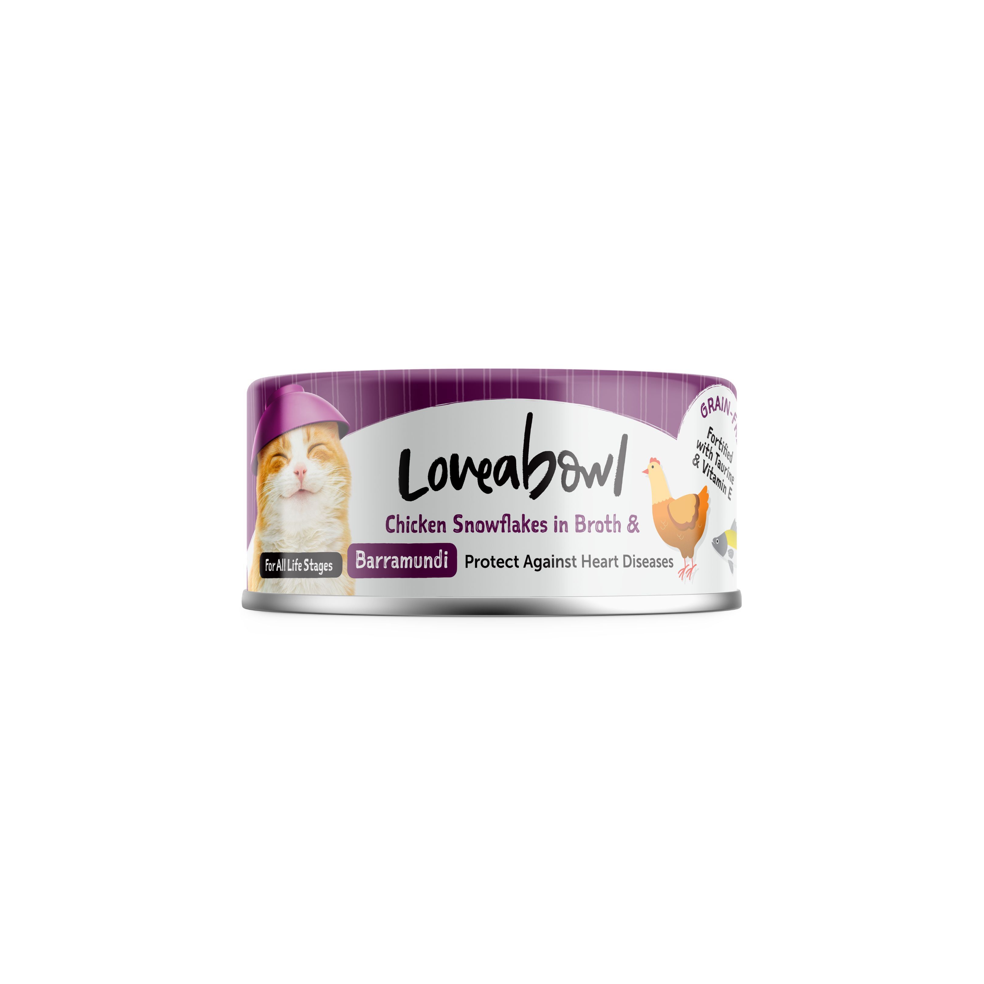 Loveabowl 強心嫩雞鱸魚貓罐頭 70g (Exp: Jul-2027)