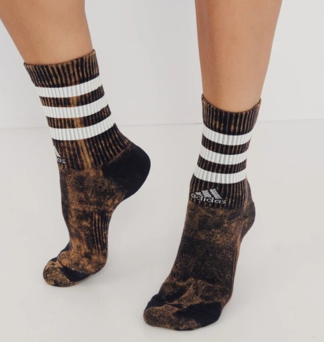 ADIDAS 襪子 仿舊感 三雙一組 長襪 中筒襪 IB3270