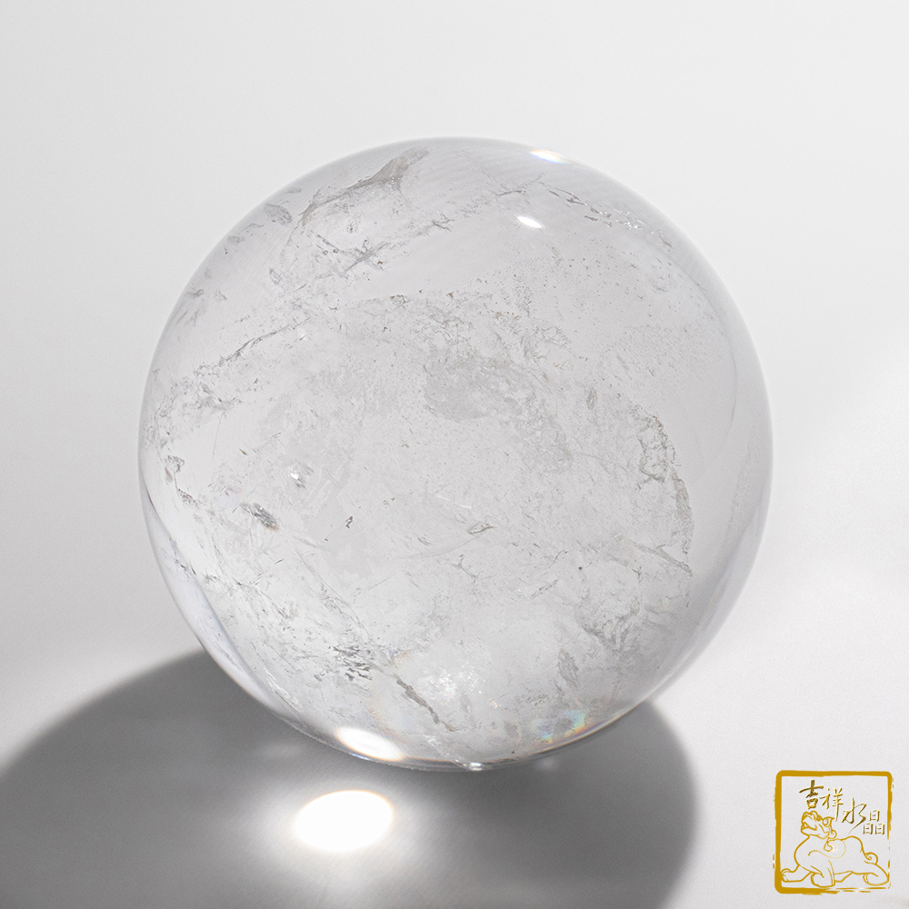 白水晶球 6.6cm 提升磁場