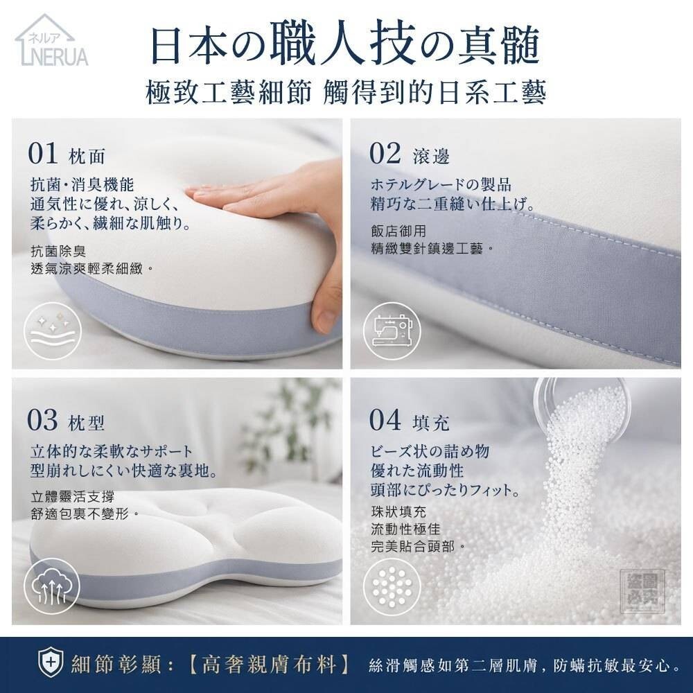 S22110  ❤️日本Nerua 微粒子減壓涼感舒眠枕
