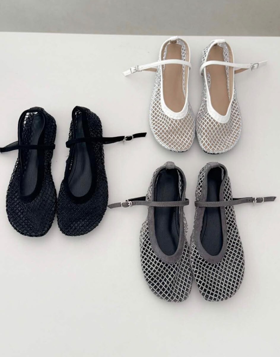 UL09   網網閃閃平底 足碼 SIZE:225 -250 $499