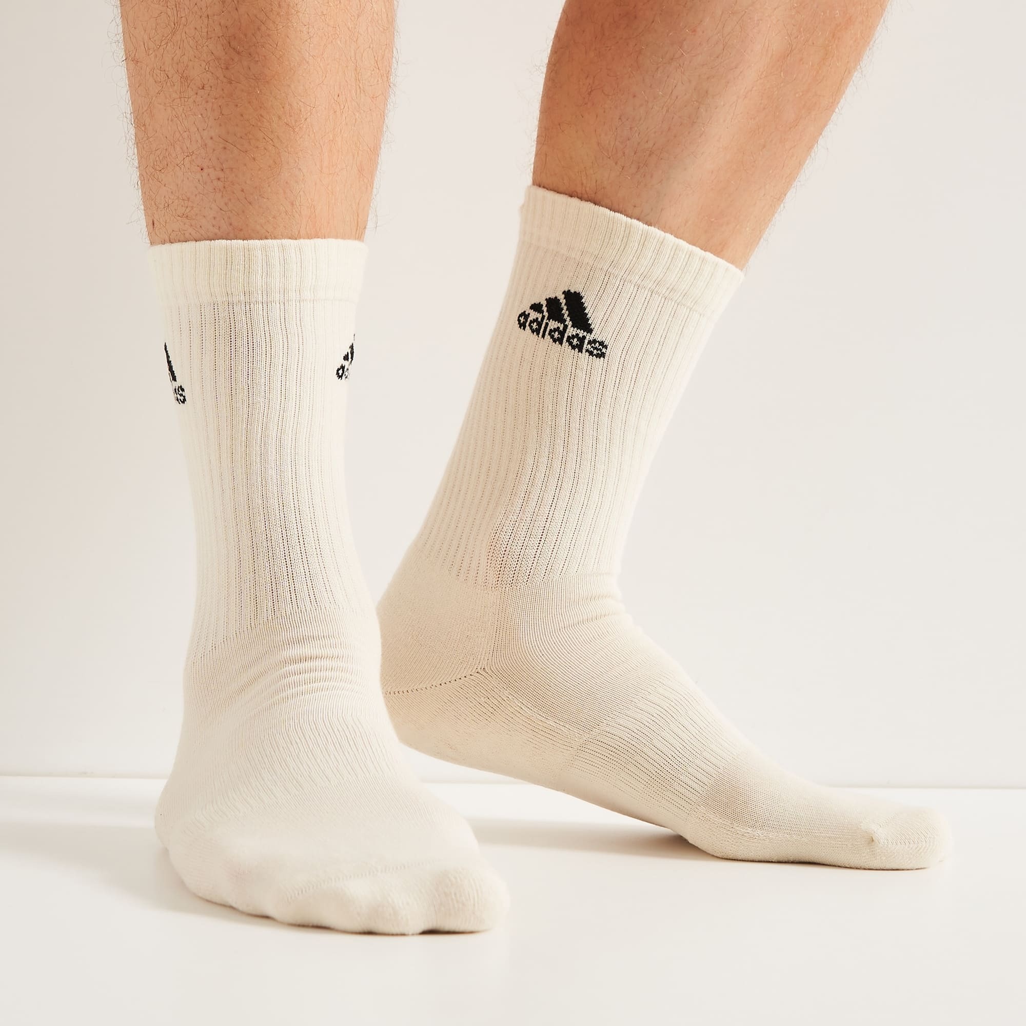 ADIDAS 襪子 大地色 三雙一組 長襪 中筒襪 IC1315