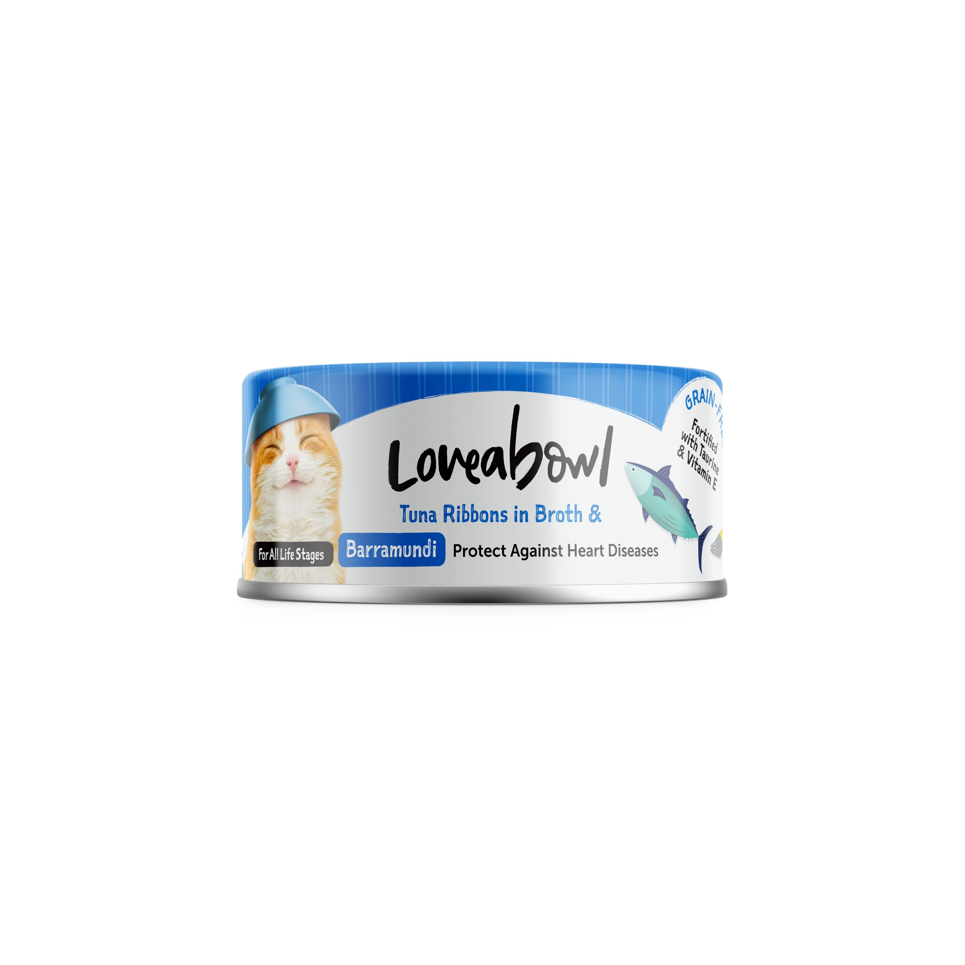Loveabowl 護心吞拿魚鱸魚貓罐頭 70g (Exp: Jan-2027)