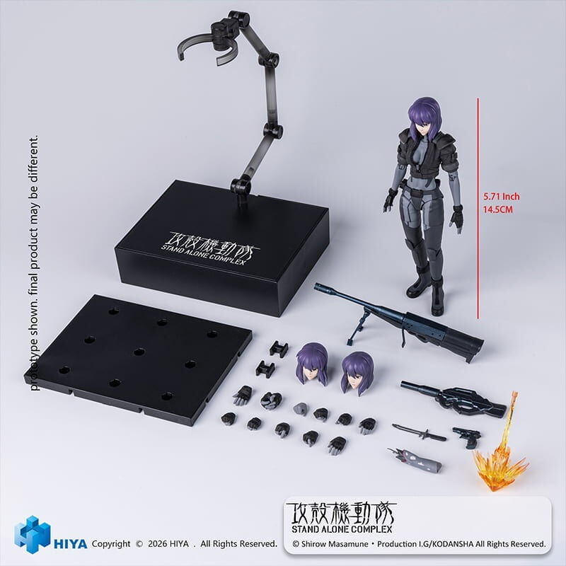 預購27/Q2 HIYA 代理版 可動 1/12 E.S.S. 攻殼機動隊 草薙素子 戰鬥服Ver. 14.5cm