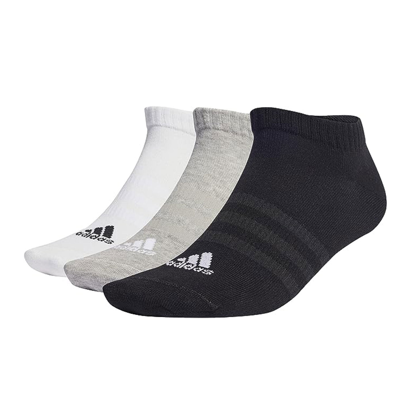ADIDAS 襪子 黑白灰 三雙一組 腳踝襪 短襪 IC1337