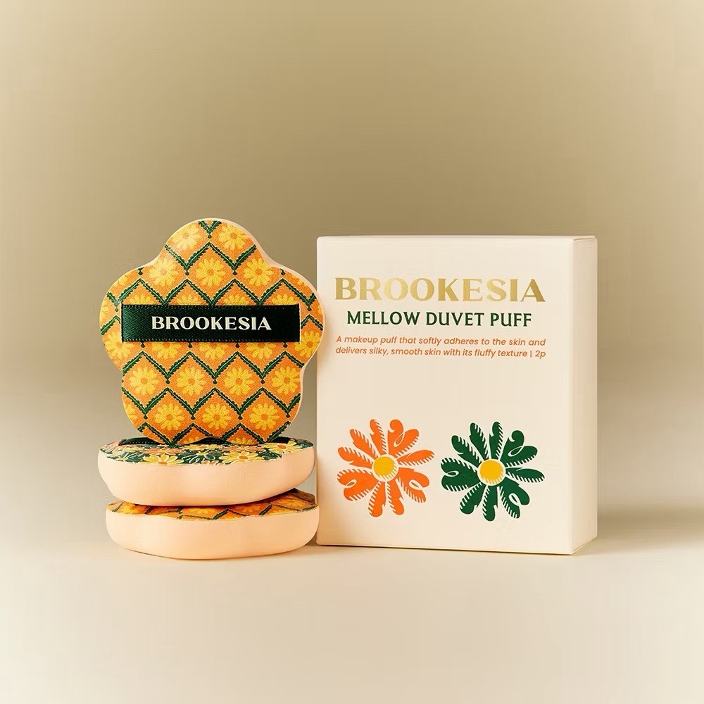🌼【韓國 BROOKESIA 限量商品 花朵氣墊粉撲 2入組】