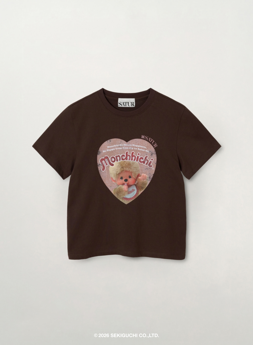 BT064 SATUR 童裝 Monchhichi 聯名 SATUR Day Mood 短袖T恤