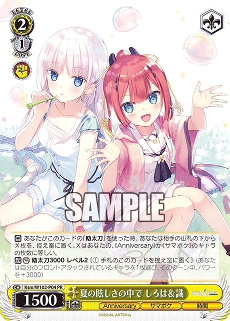 【Ksm/w102-P04 PR】夏の眩しさの中で しろは＆識