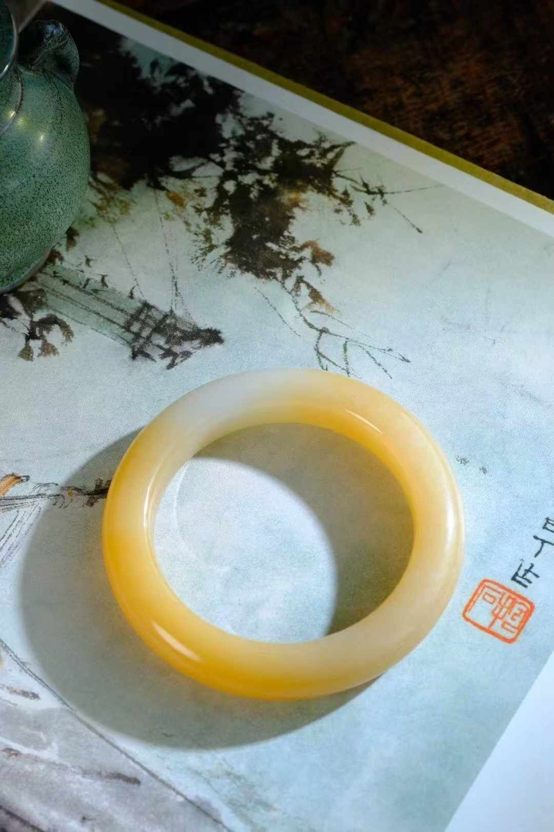 和田玉糖白手鐲,天然和田玉軟玉