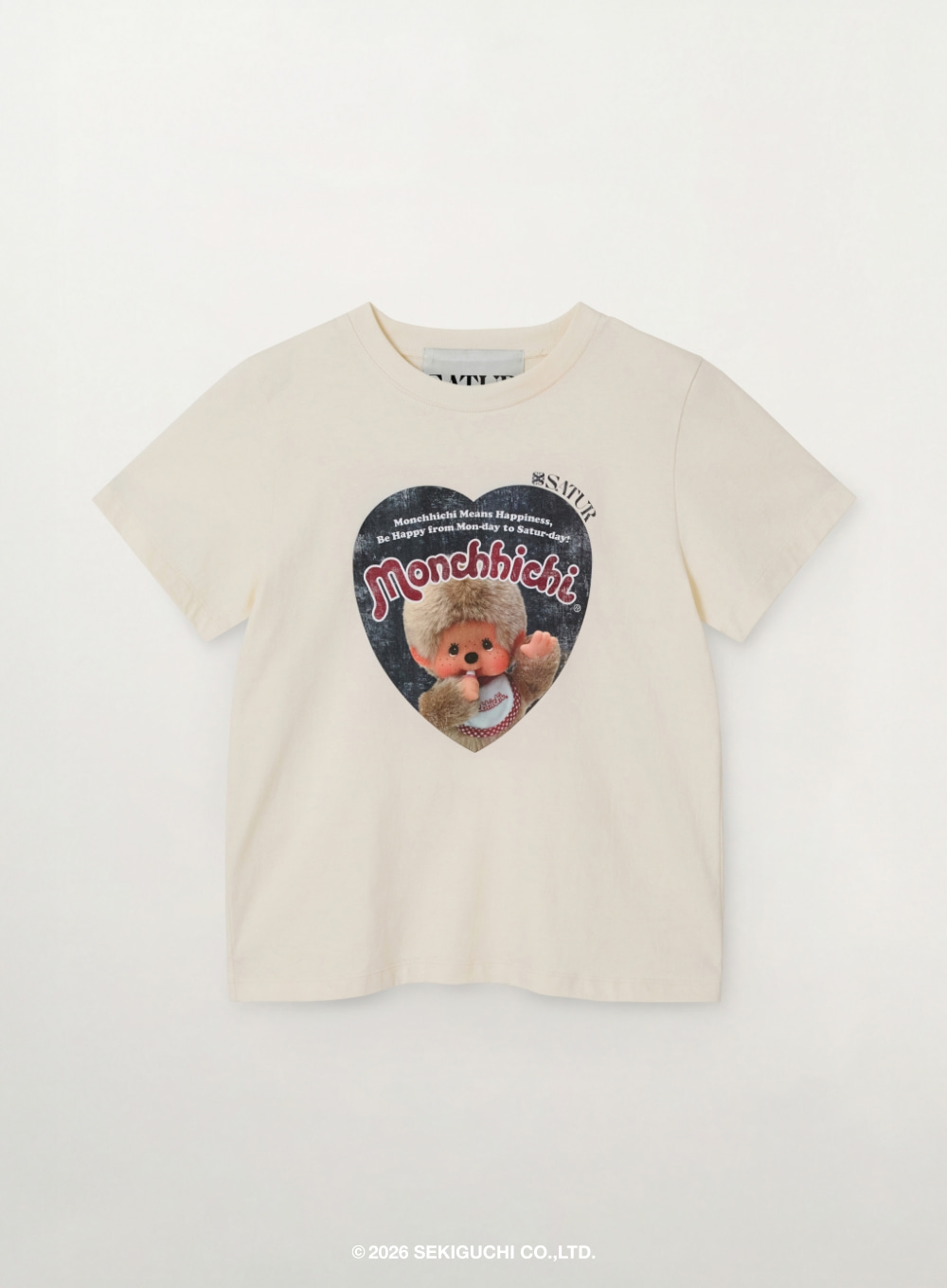 BT061 SATUR 女裝 Monchhichi 聯名 SATUR Day Mood 短袖T恤