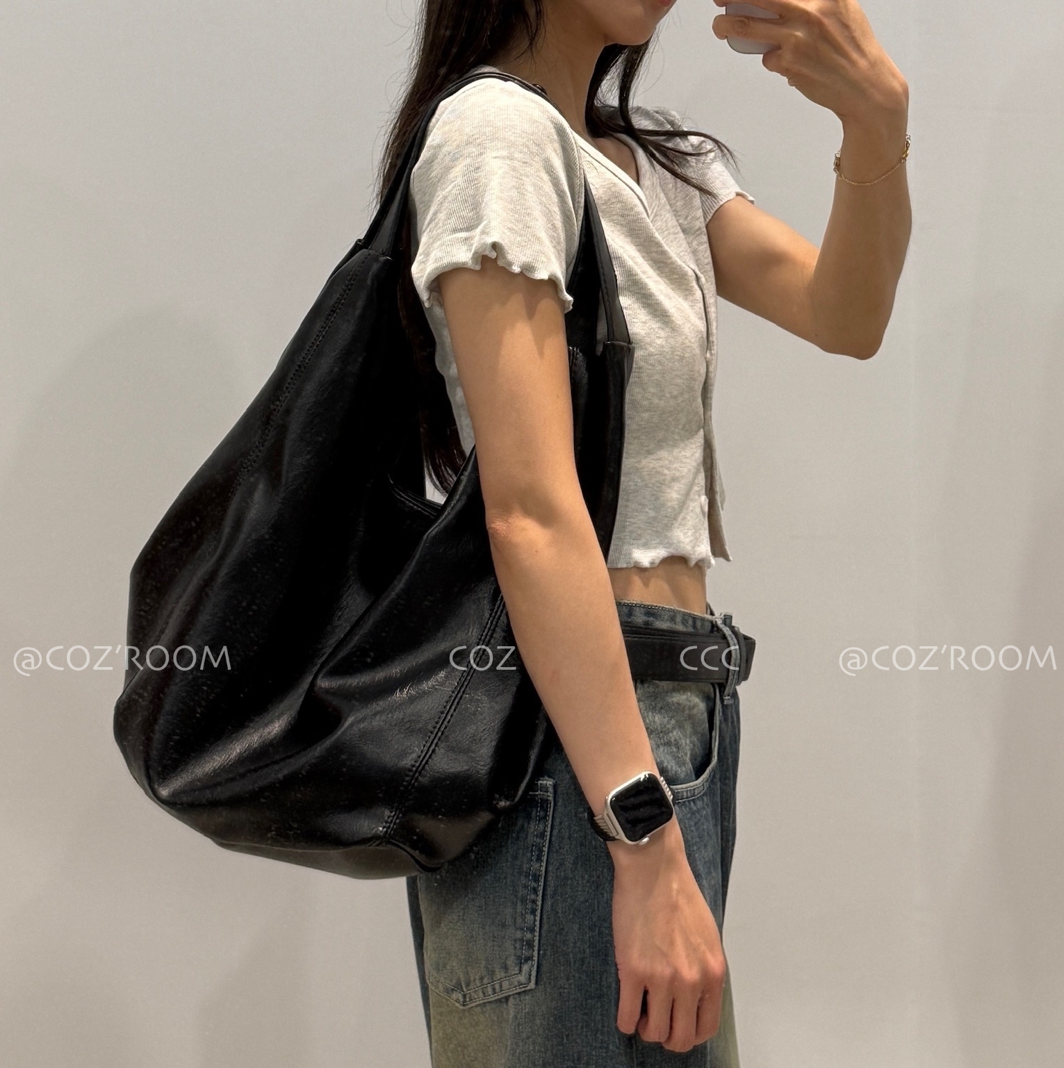 半霧軟皮肩背包 (3色) _55372