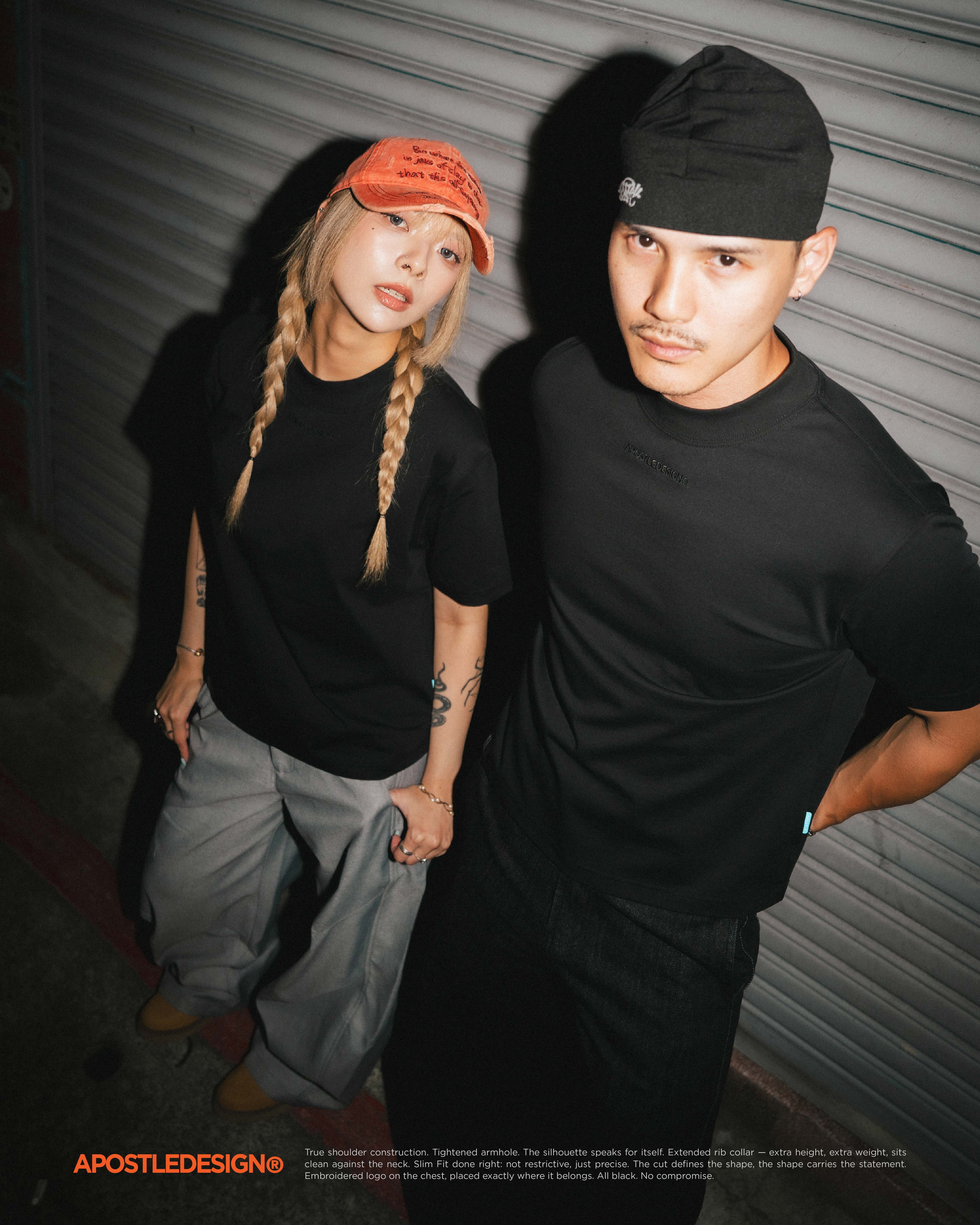 Apostle SF-01 Embroidered Logo Slim Fit Boxy TEE