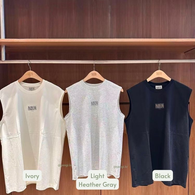 MARITHE FRANCOIS GIRBAUD (MFG)｜涼感🧊 MFG46USV201 SORONA COOL SMALL CLASSIC LOGO SLEEVELESS [3 colors]