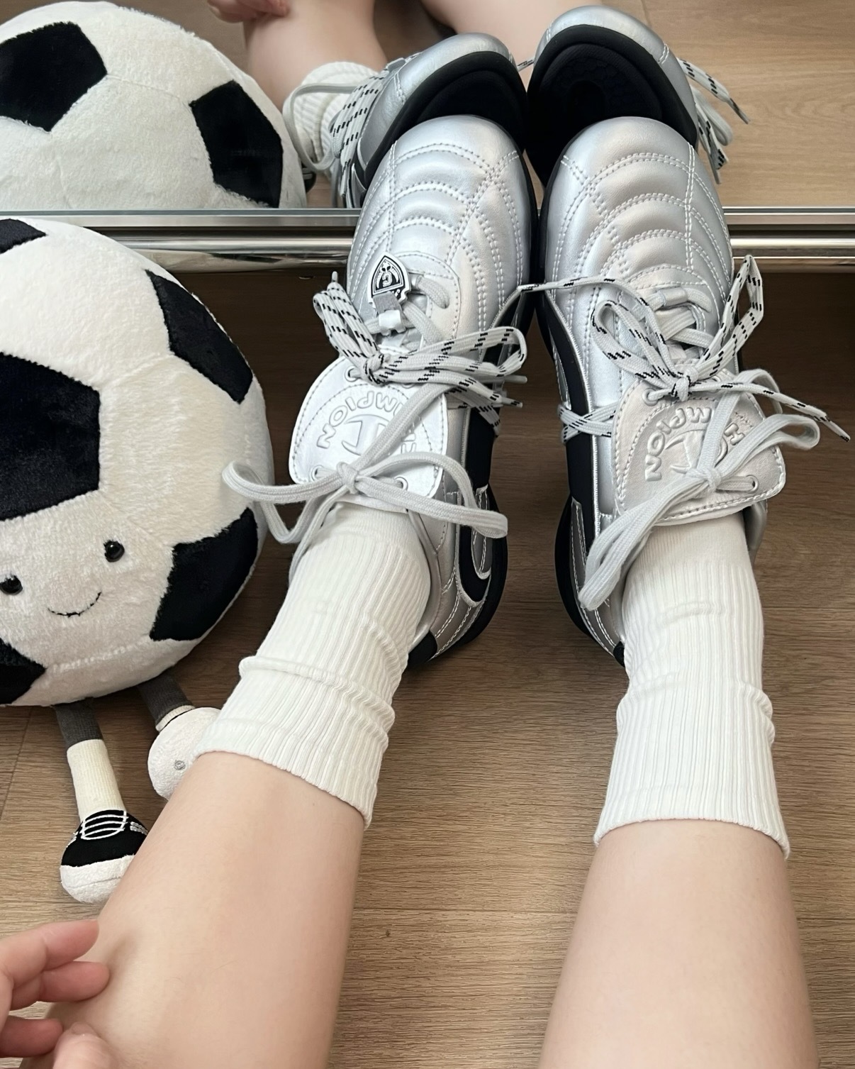 CHAMPION AERO TRAINER 綁帶 銀黑 灰銀 風速鞋 賽車鞋 德訓鞋 女鞋 U6CFCRW09B4 / 預購