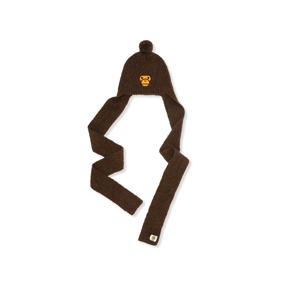 A BATHING APE BAPE BABY MILO HOOD SCARF 圍巾 毛帽-W4412XXP