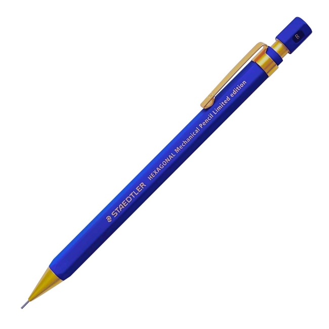 STAEDTLER施德樓 MS92577六角形自動鉛筆0.5-藍金色