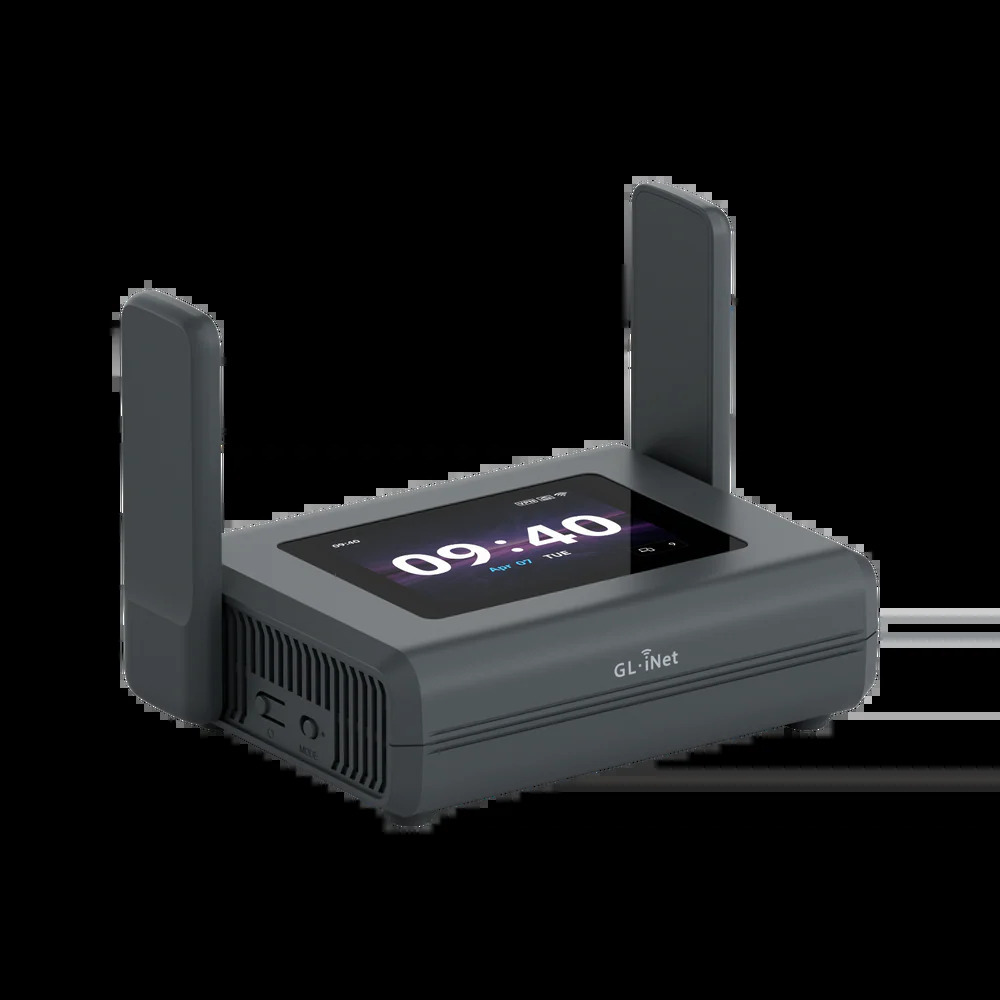 【全球首款真三頻 Wi-Fi 7 旅行路由器】GL.iNet Slate 7 Pro (GL-BE10000) | 雙 2.5G 網口 / 2.8吋觸控螢幕 / 內建極速 VPN 安全防護