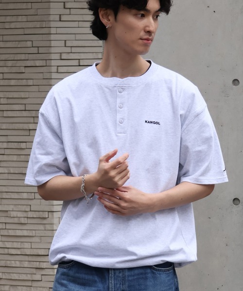 日本 Kangol x CORPUS TOKYO Henley T-Shirt [GR26EF043G]