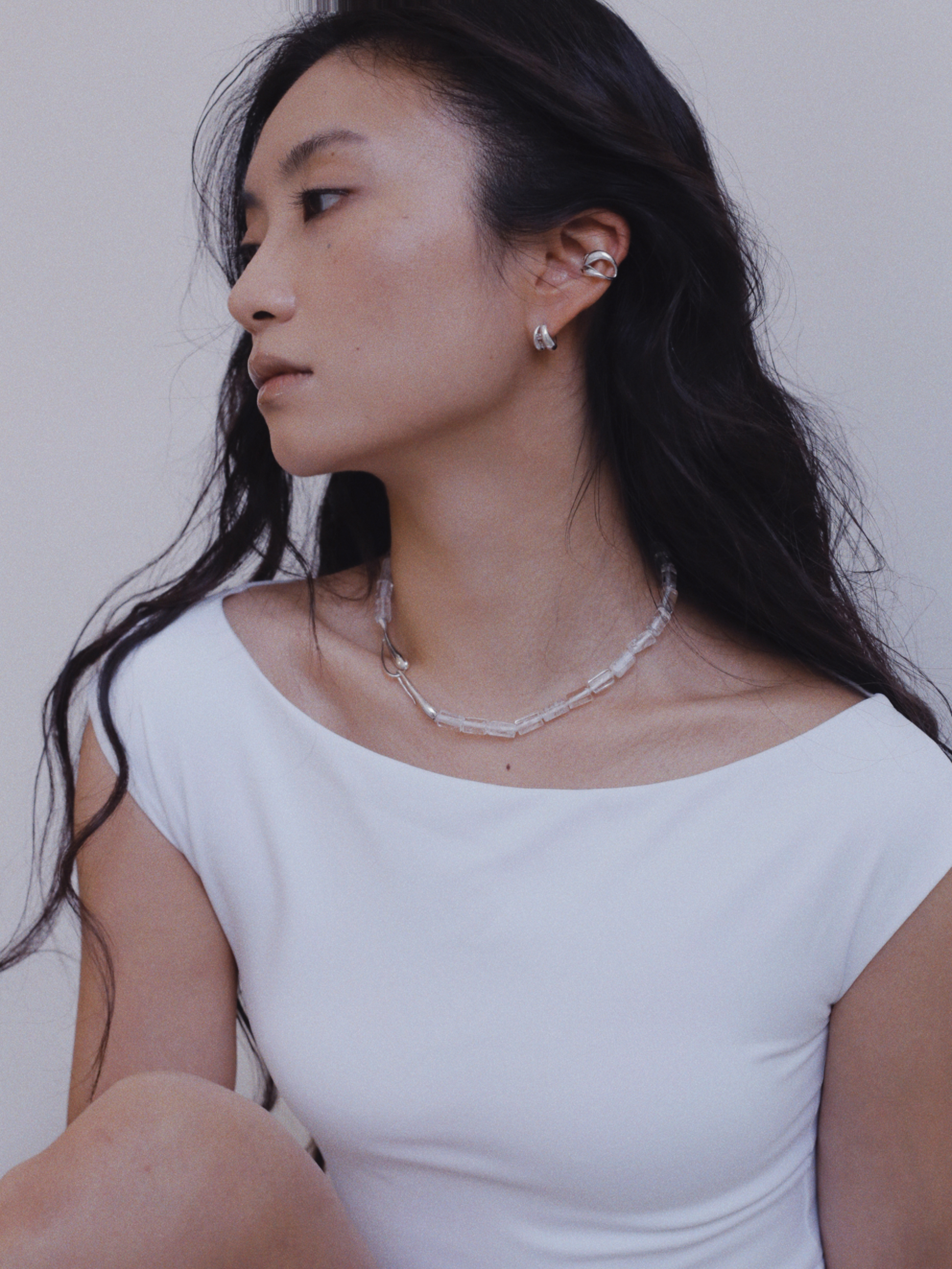 RONG 溶 穿石項鏈 白水晶