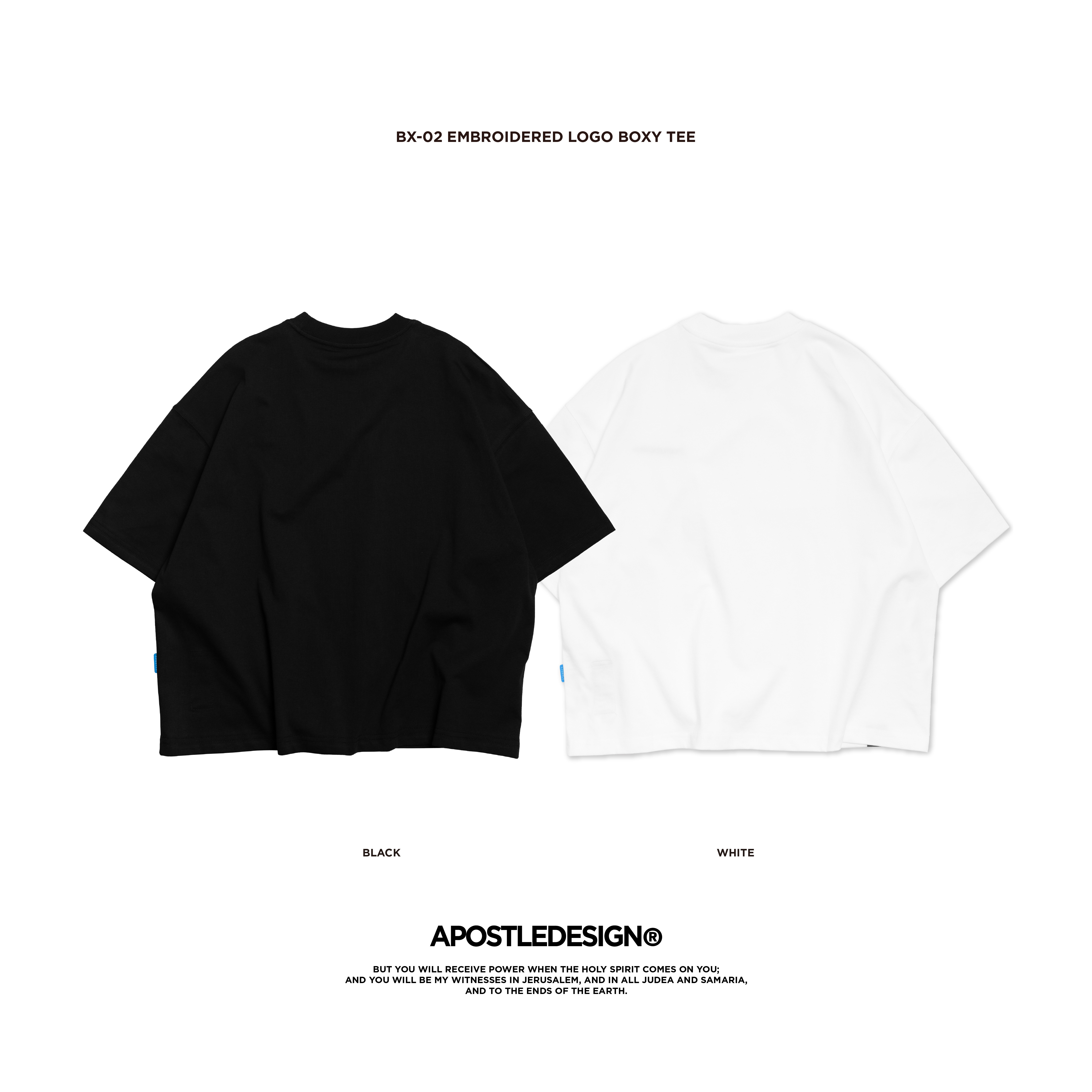 Apostle BX-02 Embroidered Logo Boxy Tee