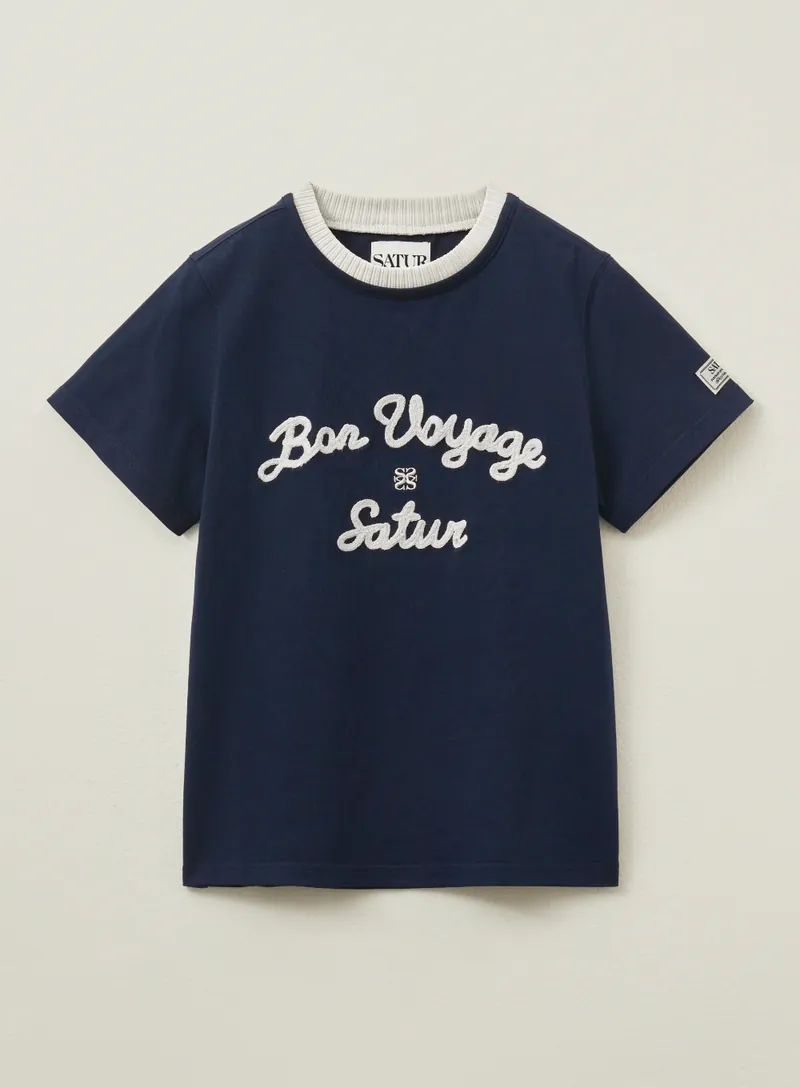 BT045A SATUR 女裝 SATUR Logo Voyage 圖案T恤