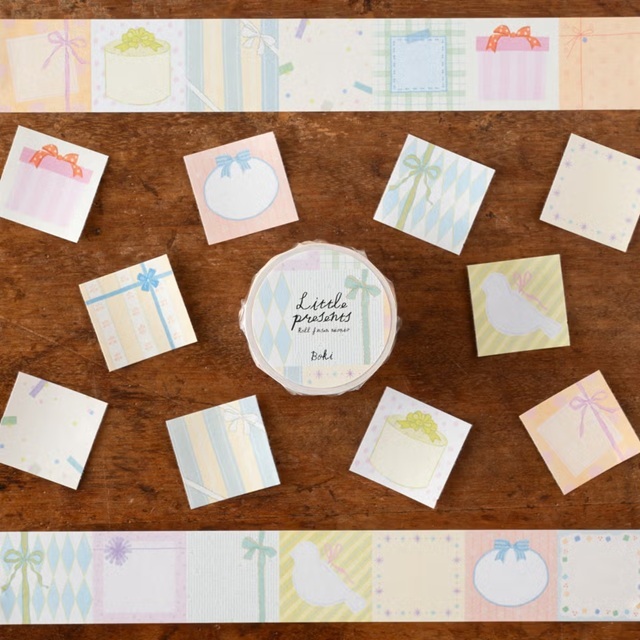 日本手紙社．BOKI「Little presents」迷你MEMO便利貼卷