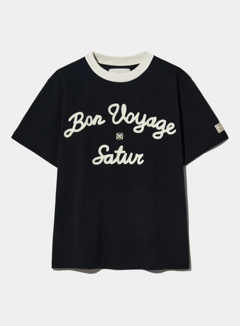 BT045 SATUR 男裝 SATUR Logo Voyage 圖案T恤