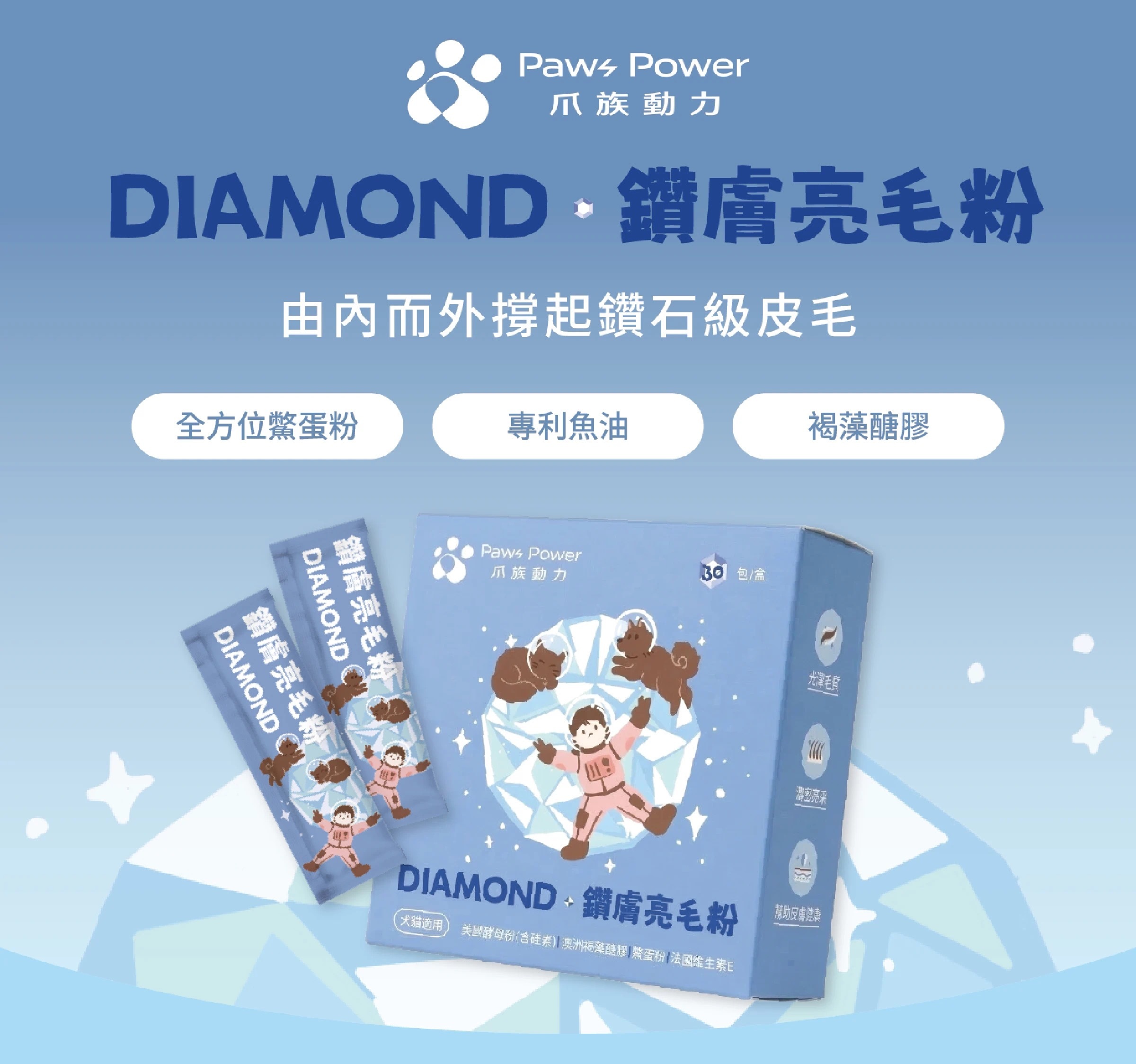 守護石保健粉 – Diamond｜鑽膚亮毛粉 (全齡犬貓)