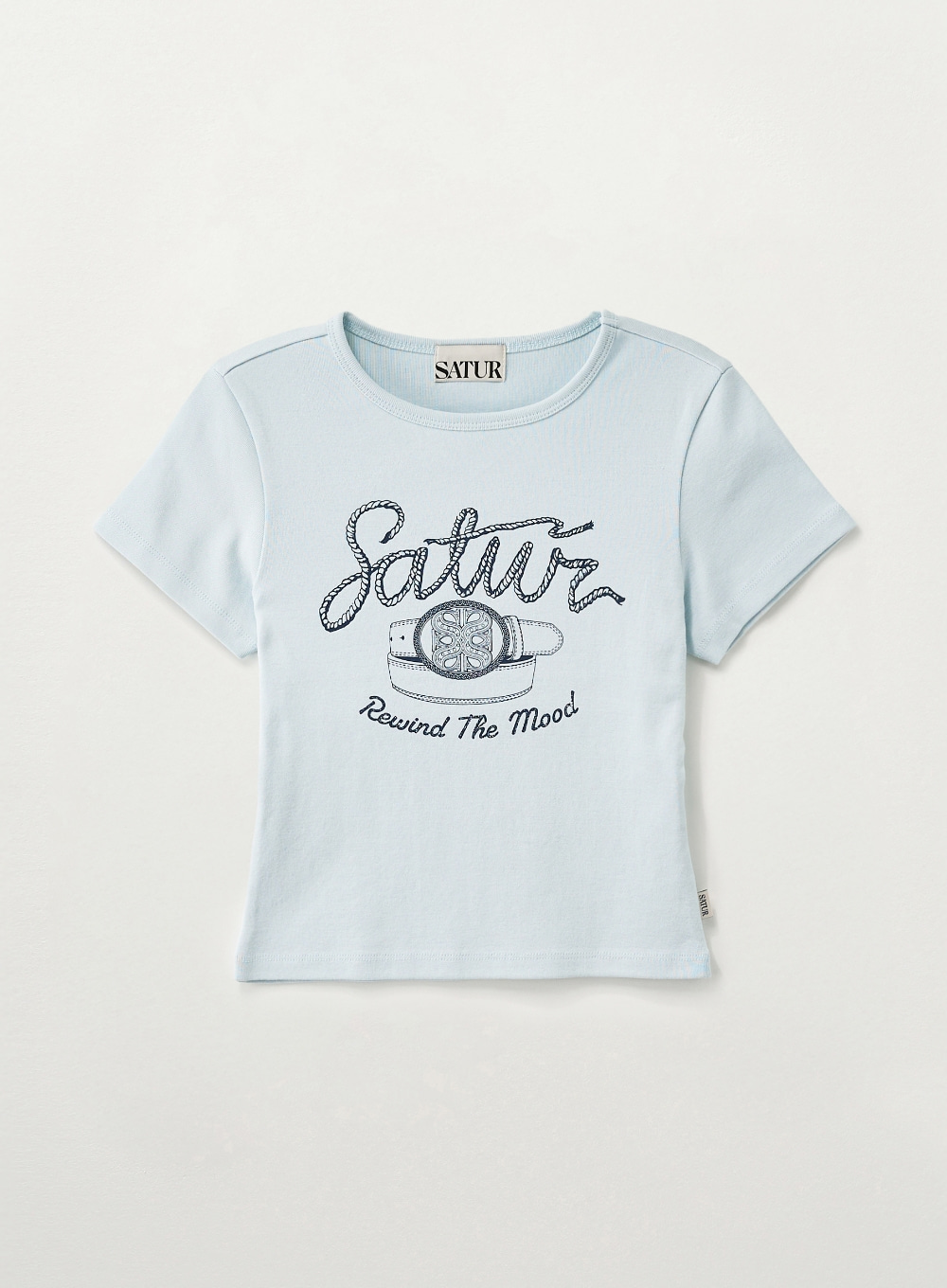 BT031 SATUR 女裝 腰帶圖案修身T恤