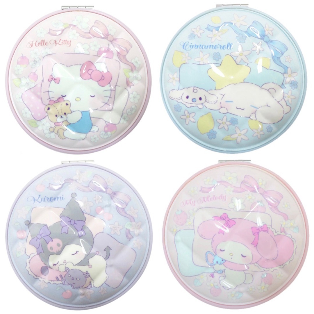 日本 Sanrio 水果花花系列 - 圓形摺疊鏡