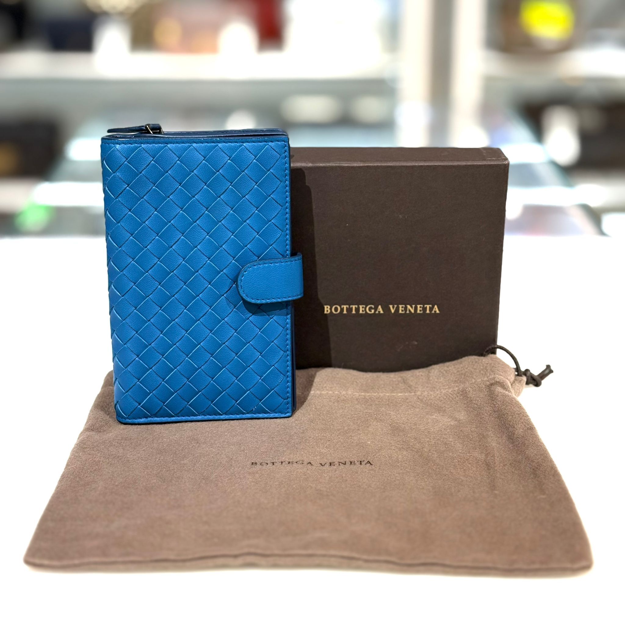 全新BV銀包, 天藍色羊皮, #Bottega Veneta Wallet, #葆蝶家錢包, #BRAND NEW #香榭站正品