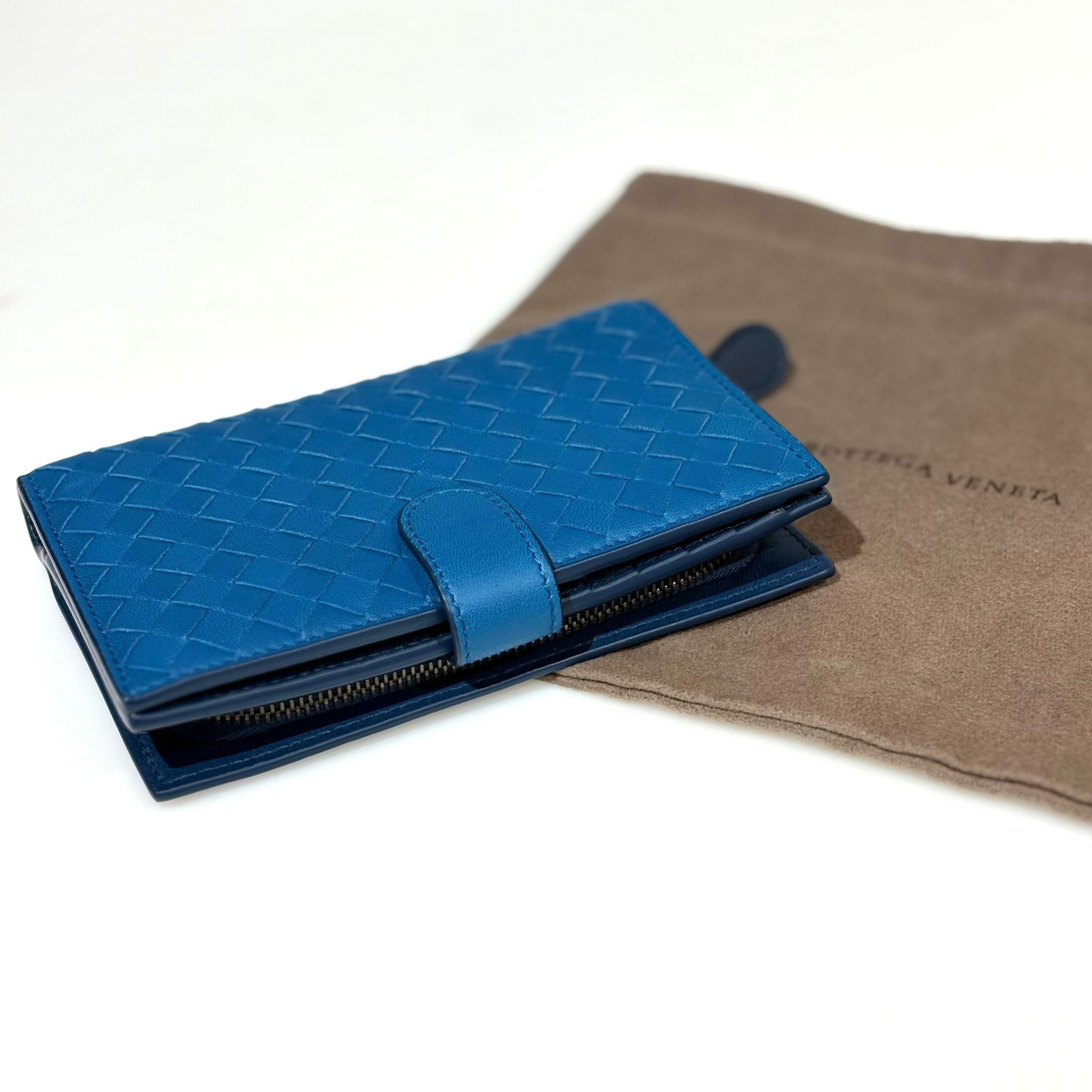 全新BV銀包, 天藍色羊皮, #Bottega Veneta Wallet, #葆蝶家錢包, #BRAND NEW #香榭站正品