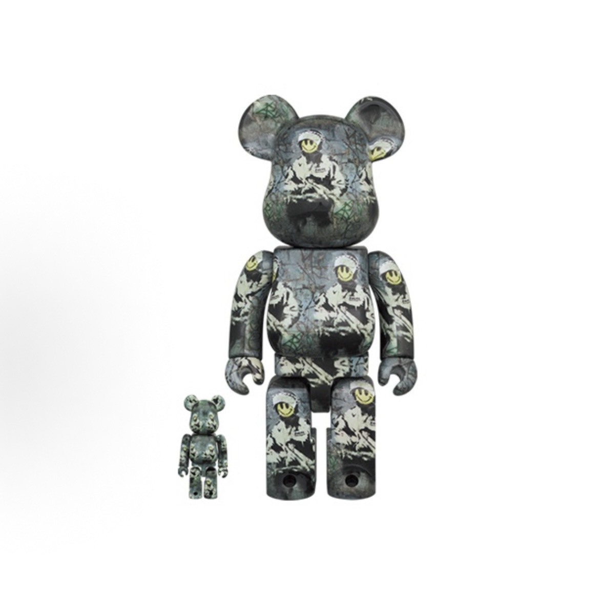 BE@RBRICK RIOT COP 100% & 400% 班克斯 微笑警察 鎮暴警察 庫柏力克