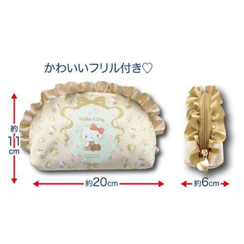 日本 Sanrio 水果花花系列 - 荷葉邊化妝袋
