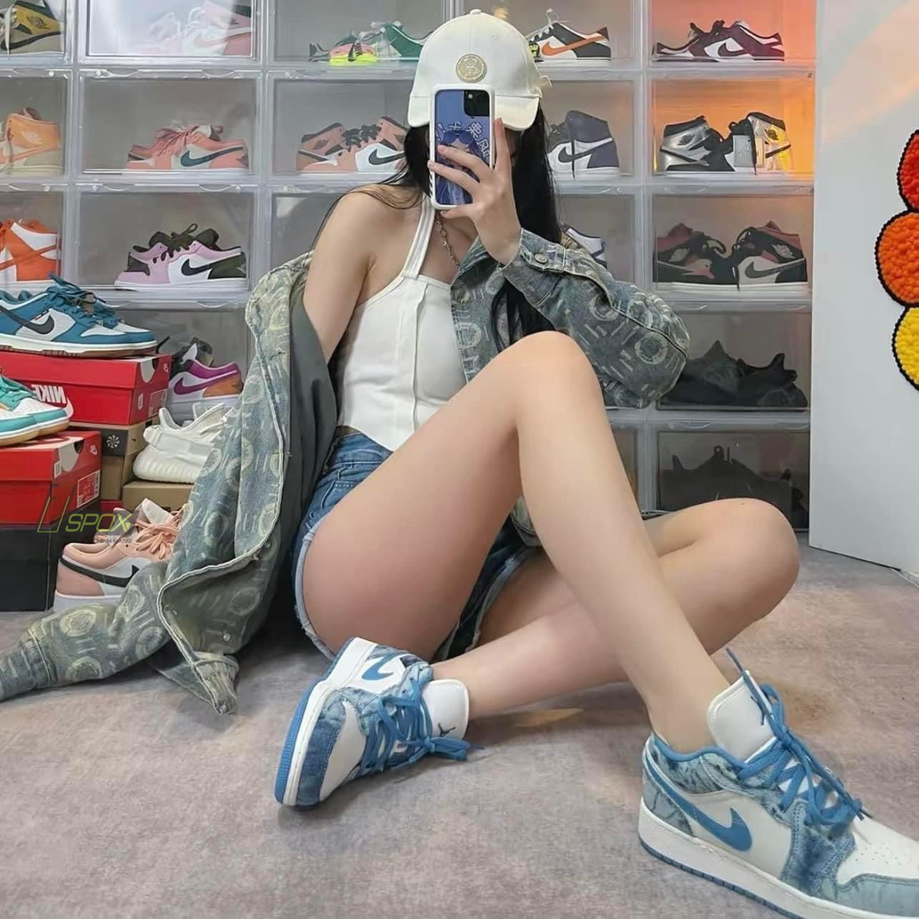 【預訂】 Air Jordan 1 Low 'Washed Denim' 單寧洗水牛仔布-GS