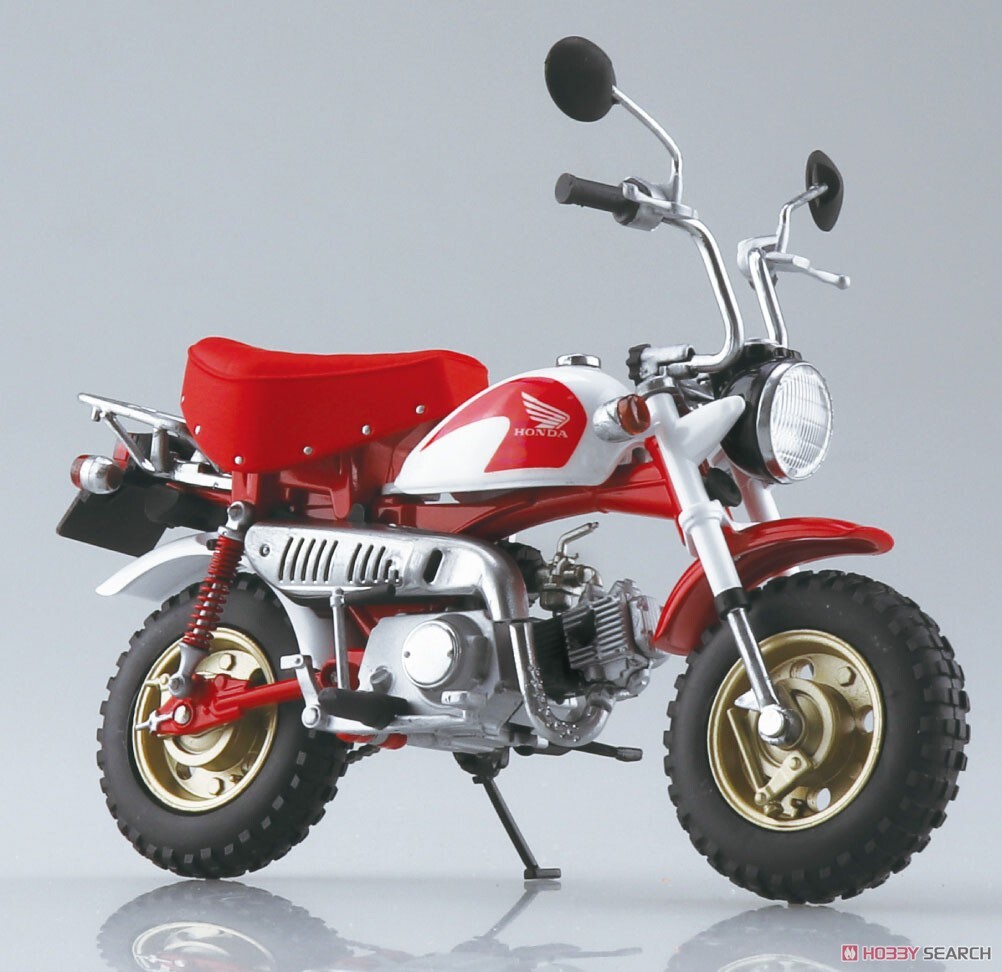 青島 1/12 本田 Monkey  白紅 限定 紅坐墊 完成品