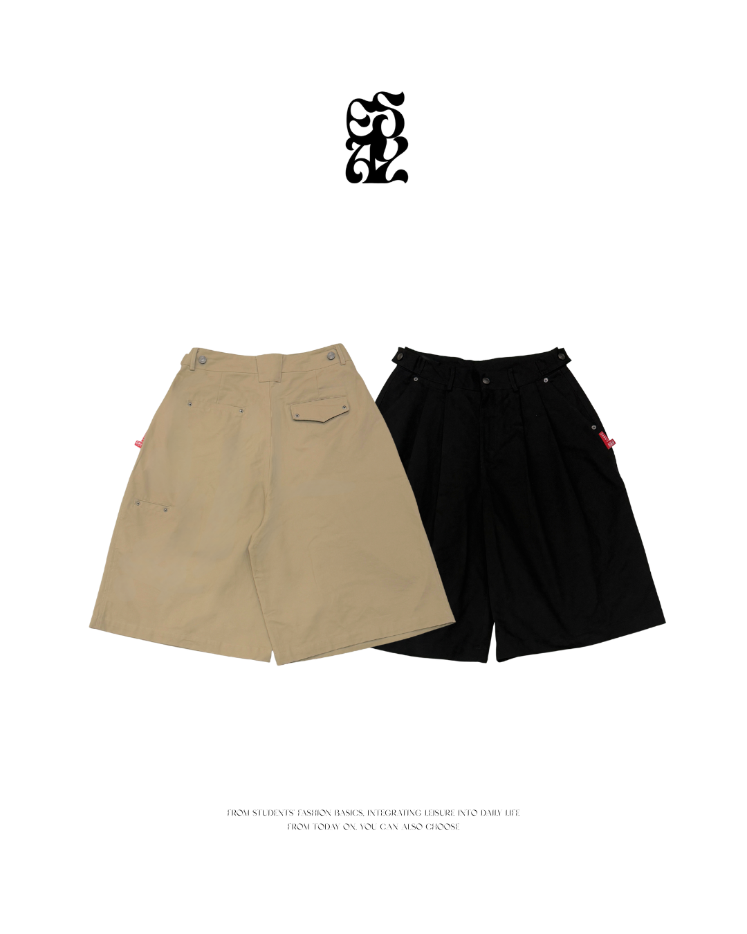 EASYÉ立體壓摺七分褲
