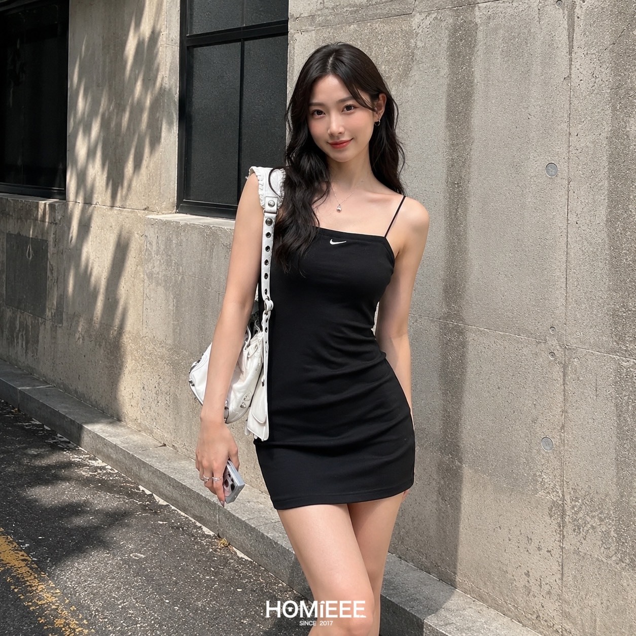 Nike Sportwear 小勾 細肩帶 羅紋 短洋裝 連身裙 女款 黑色 [FN4158-010]