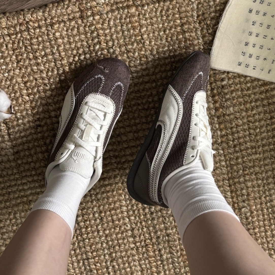 PUMA SPEEDCAT Aéré 縫線 可可牛奶 薄底 德訓鞋 男女 408858-03