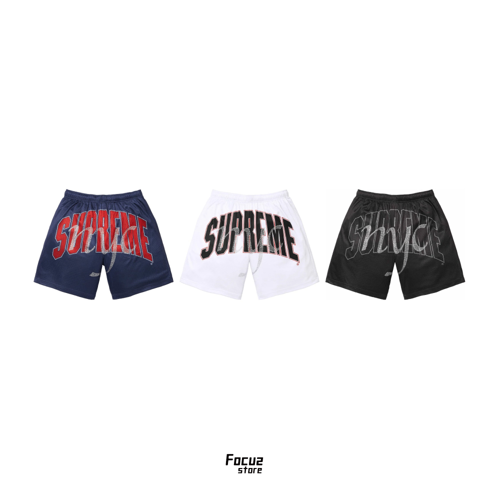 【Focus Store】現貨秒發 Supreme Week16 Rhinestone Mesh Short 網布 短褲 三色