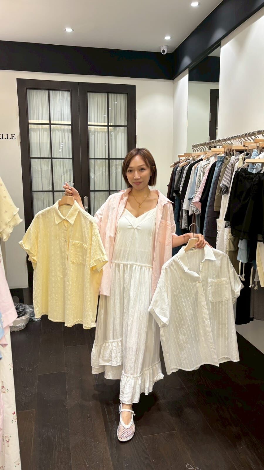 VB6302 鈎花直間織紋襯衫
