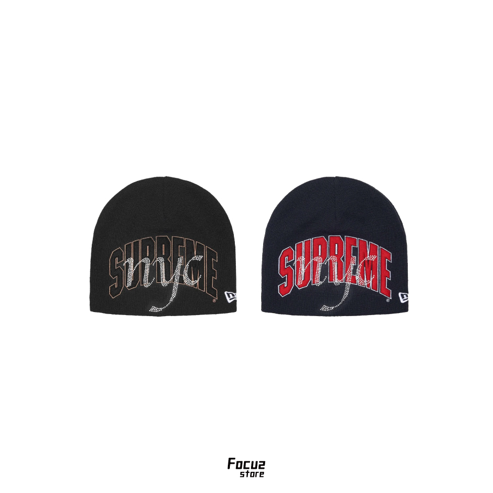 【Focus Store】現貨秒發 New Era x Supreme Week16 Rhinestone Beanie 毛帽 兩色