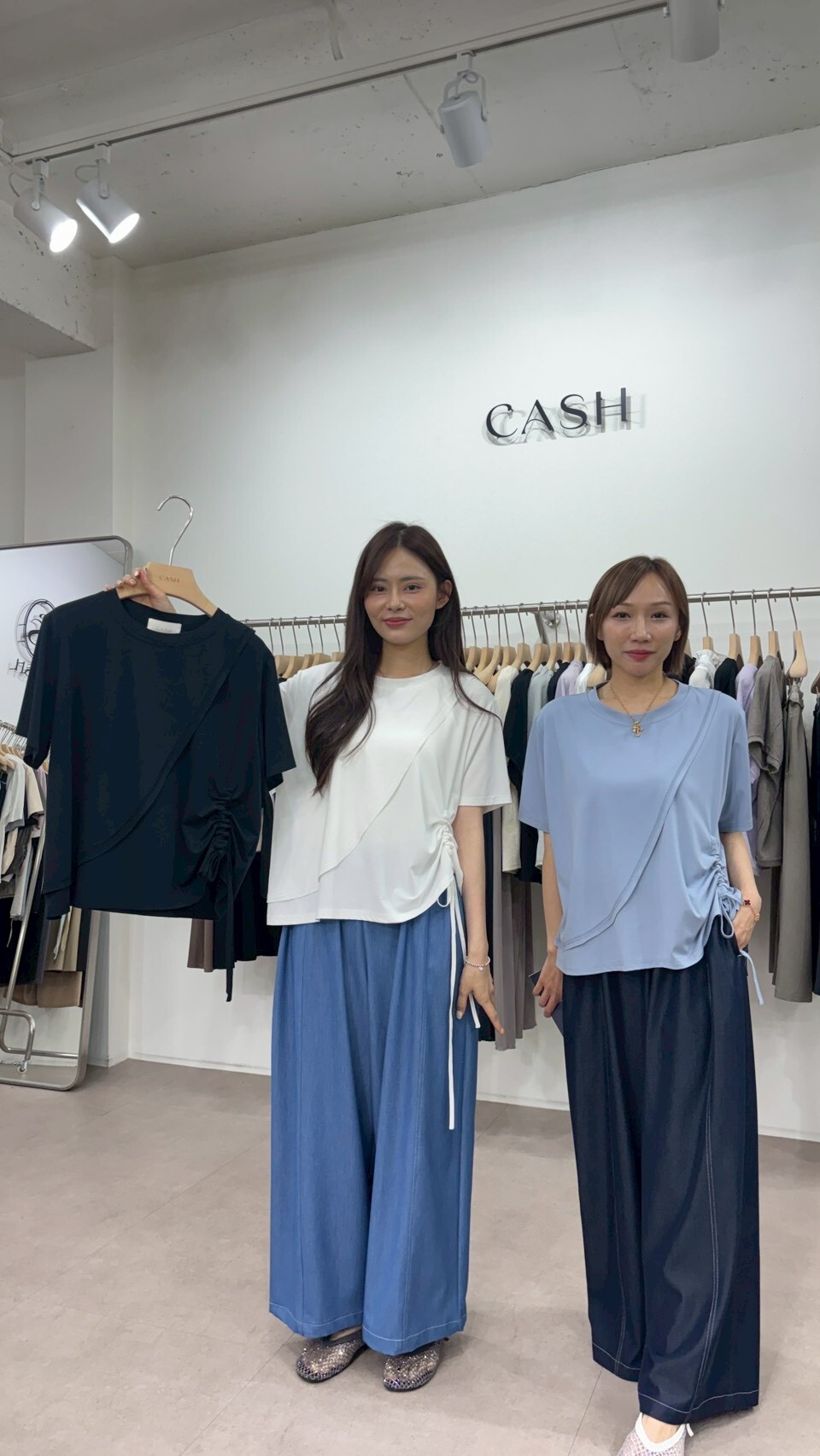CA6302 斜骨束繩抽繩上衣
