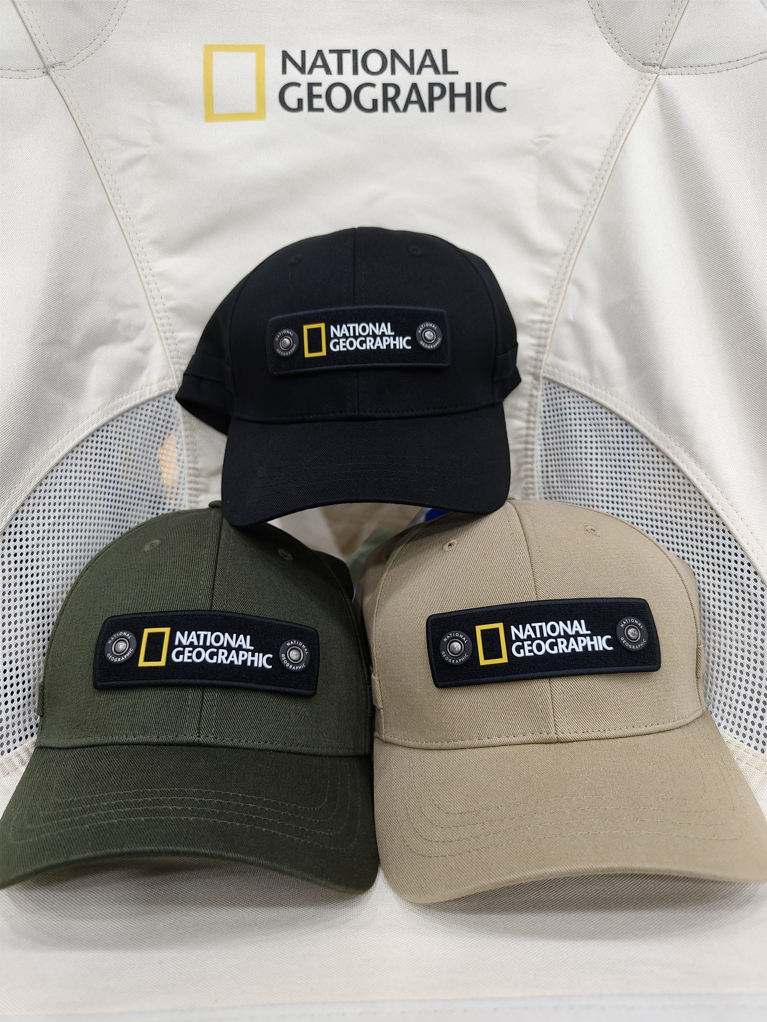 BQ030 National Geographic 立體布章工裝cap帽