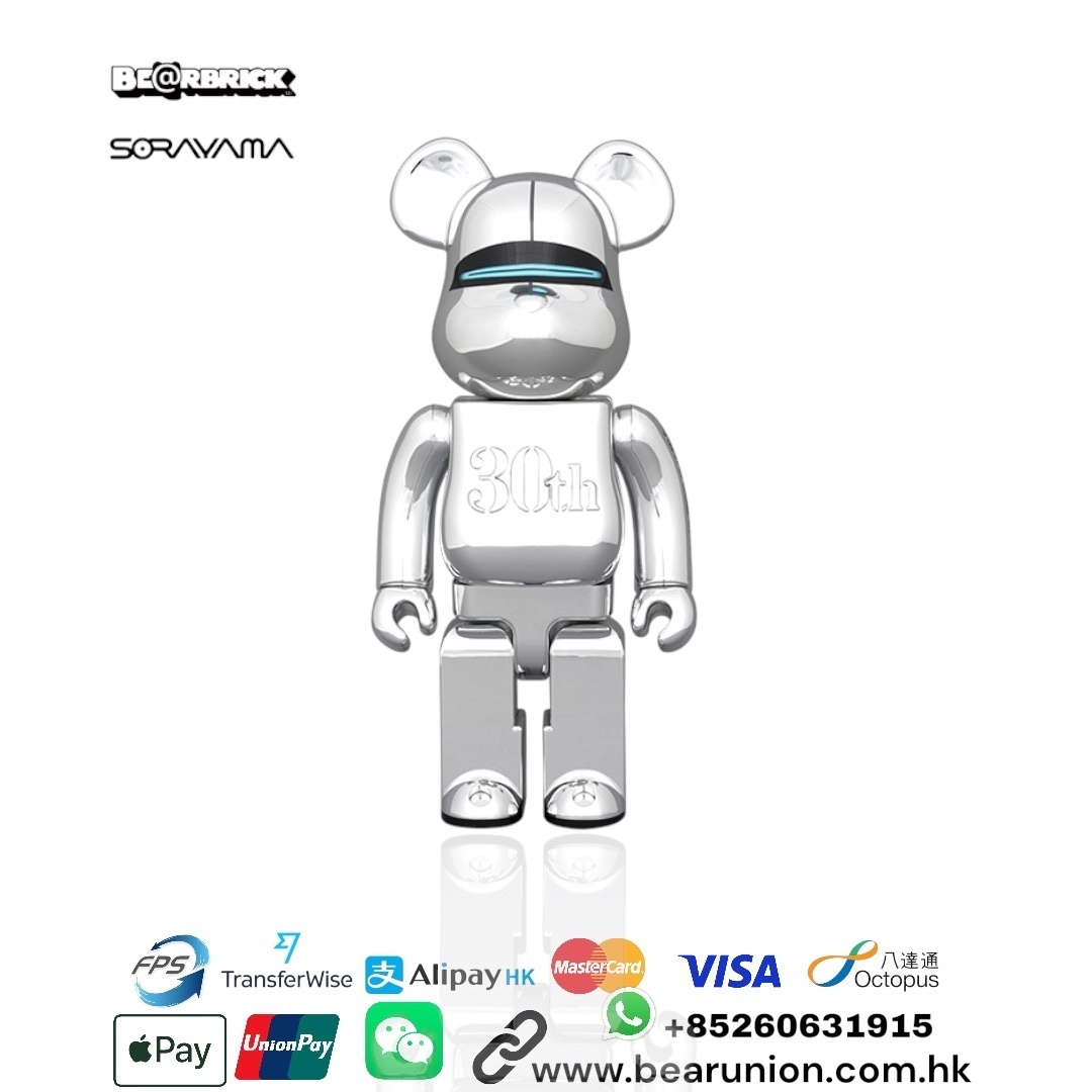 🎏預訂🎏Bearbrick 400% HAJIME SORAYAMAMEDICOM TOY 30th ANNIVERSARY Model SILVER